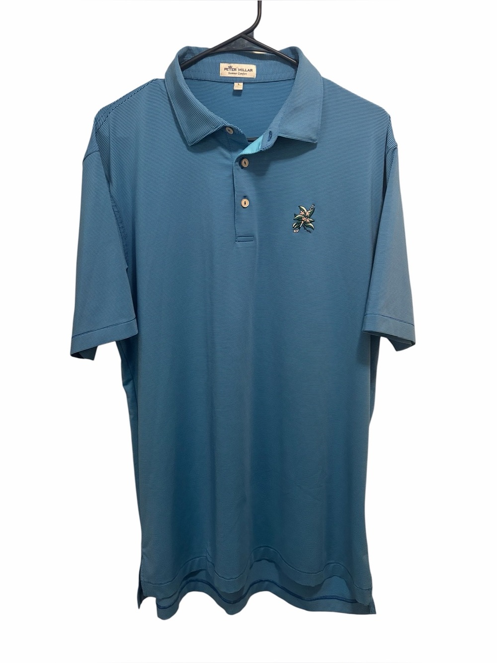 Peter Millar Men's Blue Performance Polo Shirt. Size Large. Good condition